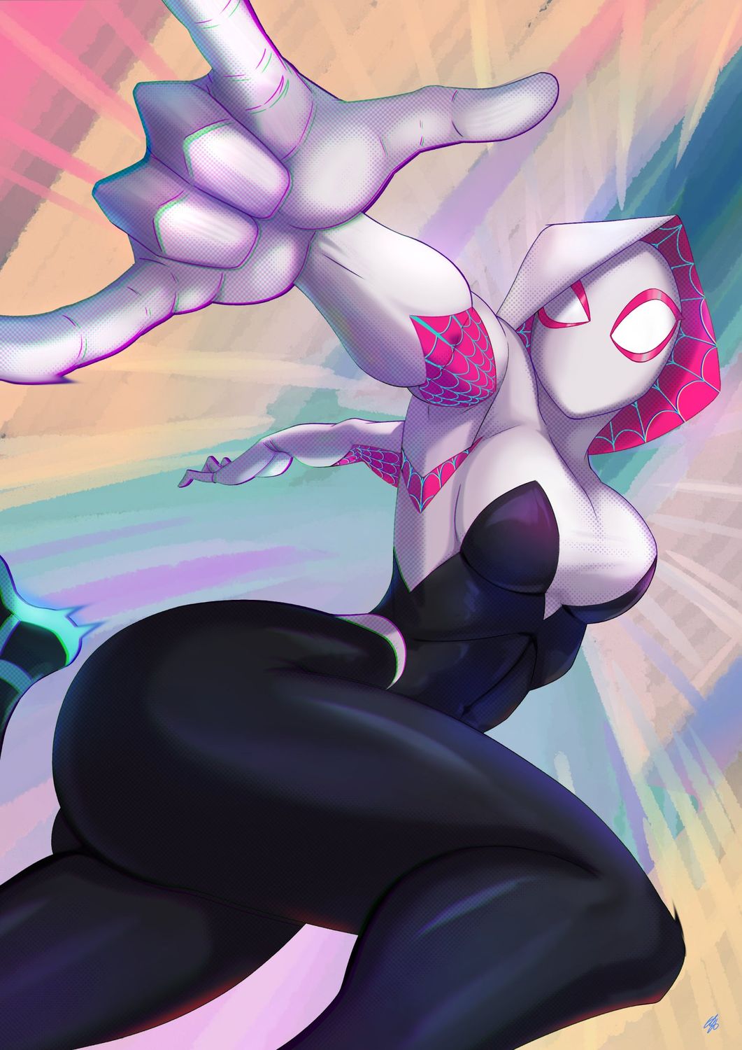 Spider-Gwen and Gwen Stacy Female Only Huge Ass Tits Thick Ass Solo