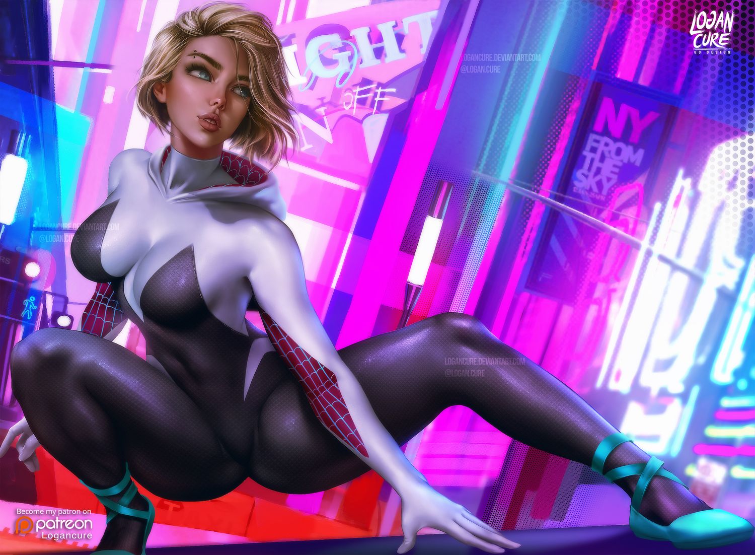 Spider-Gwen and Gwen Stacy Female Only Solo Piercing