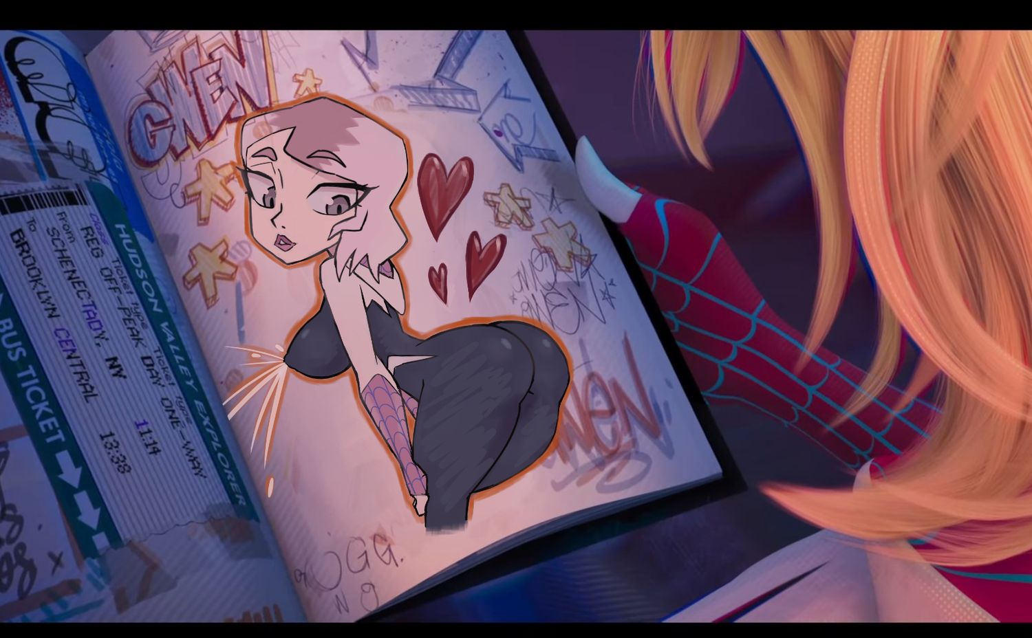 Spider-Gwen and Gwen Stacy Milk Lactation Blonde