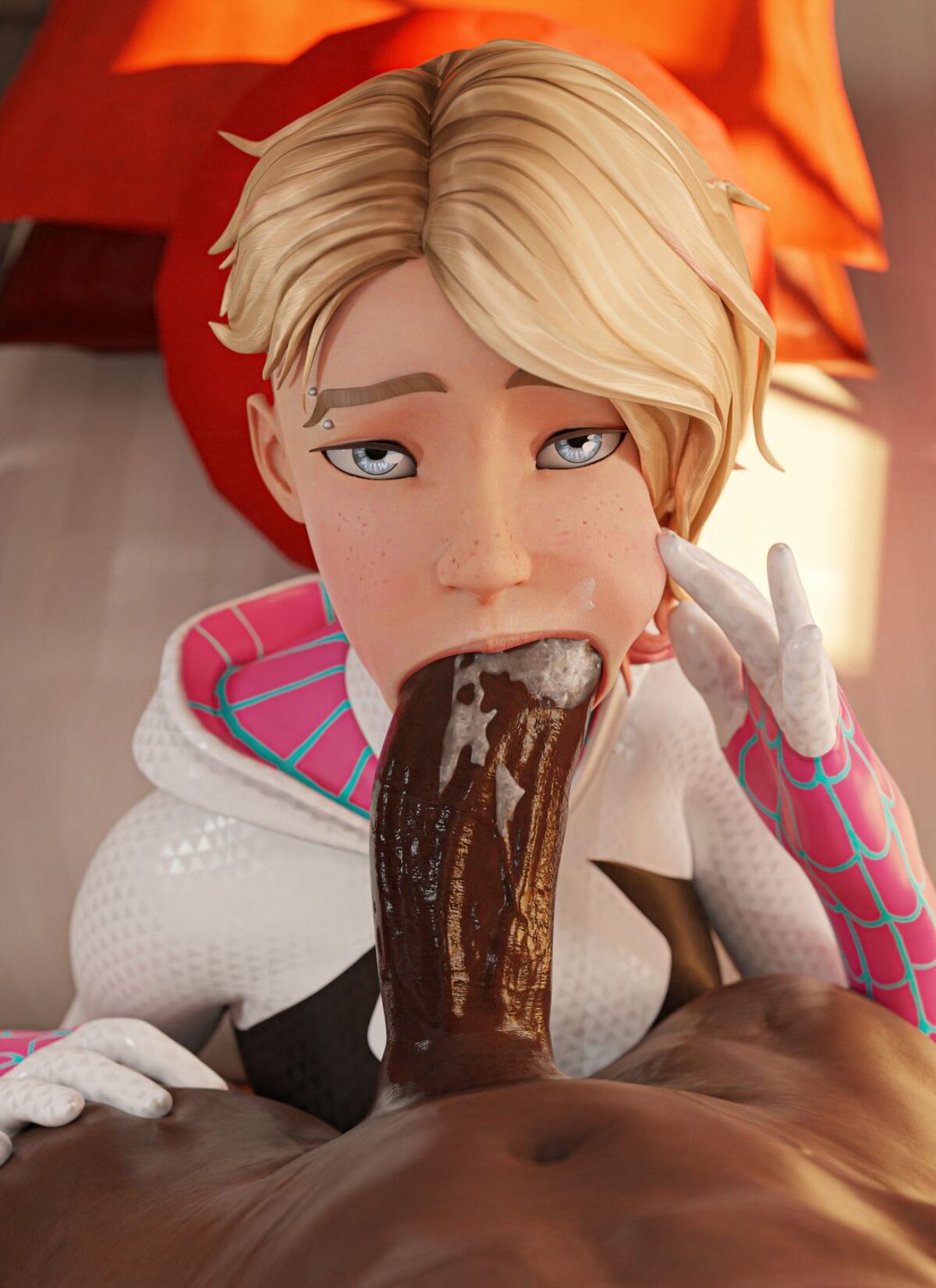 Spider-Gwen revels in Miles Morales' lust - unleashed cartoon porn