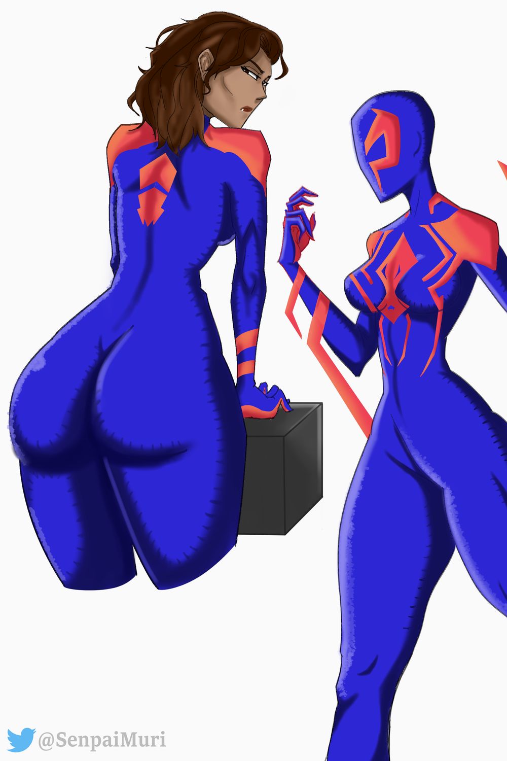 Spider-Man and Miguel O’Hara Fat Ass Dark Skinned Female Dark Skin