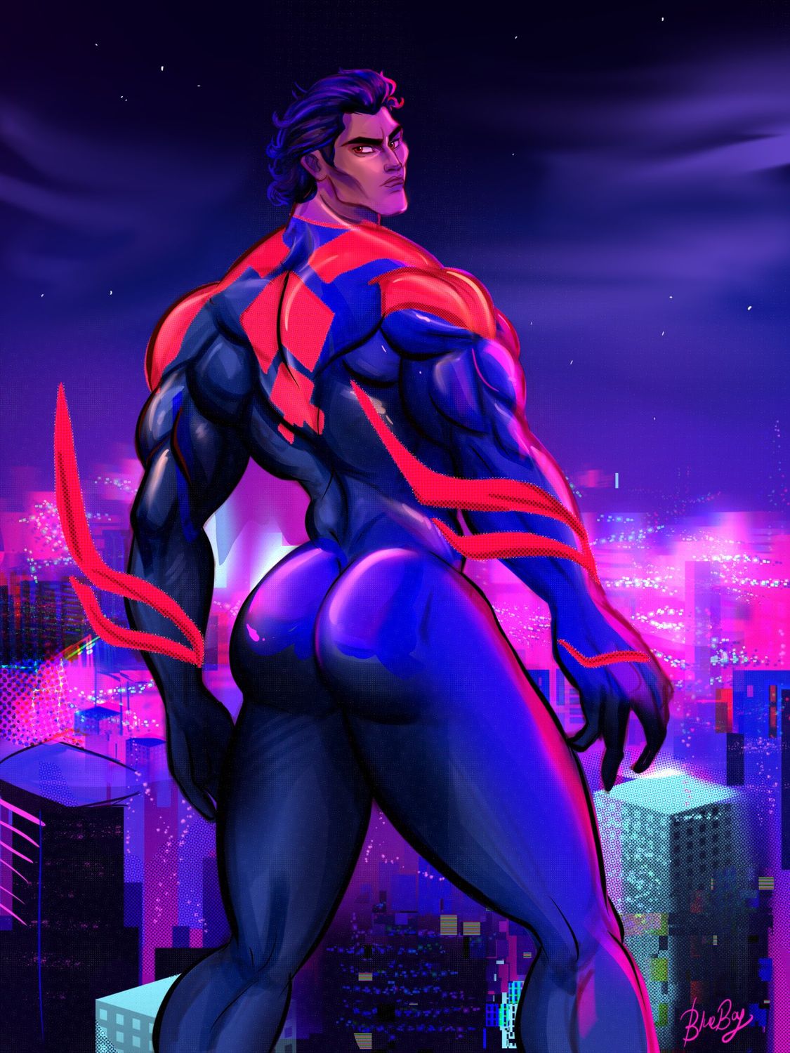 Spider-Man and Miguel O’Hara Huge Butt Muscular Muscle Dat Ass