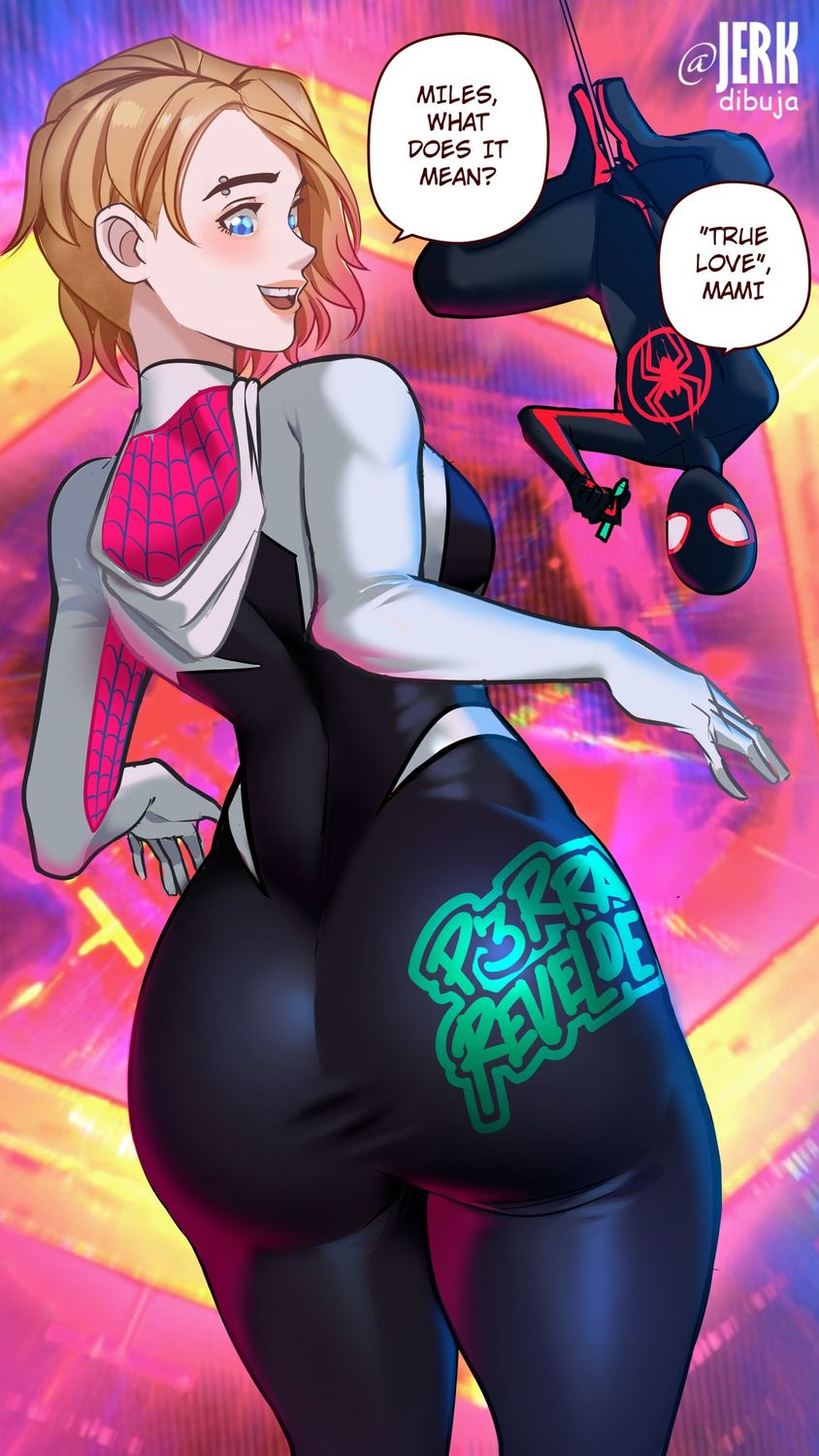 Spider-Man and Miles Morales Curvy Pawg Dark Skin