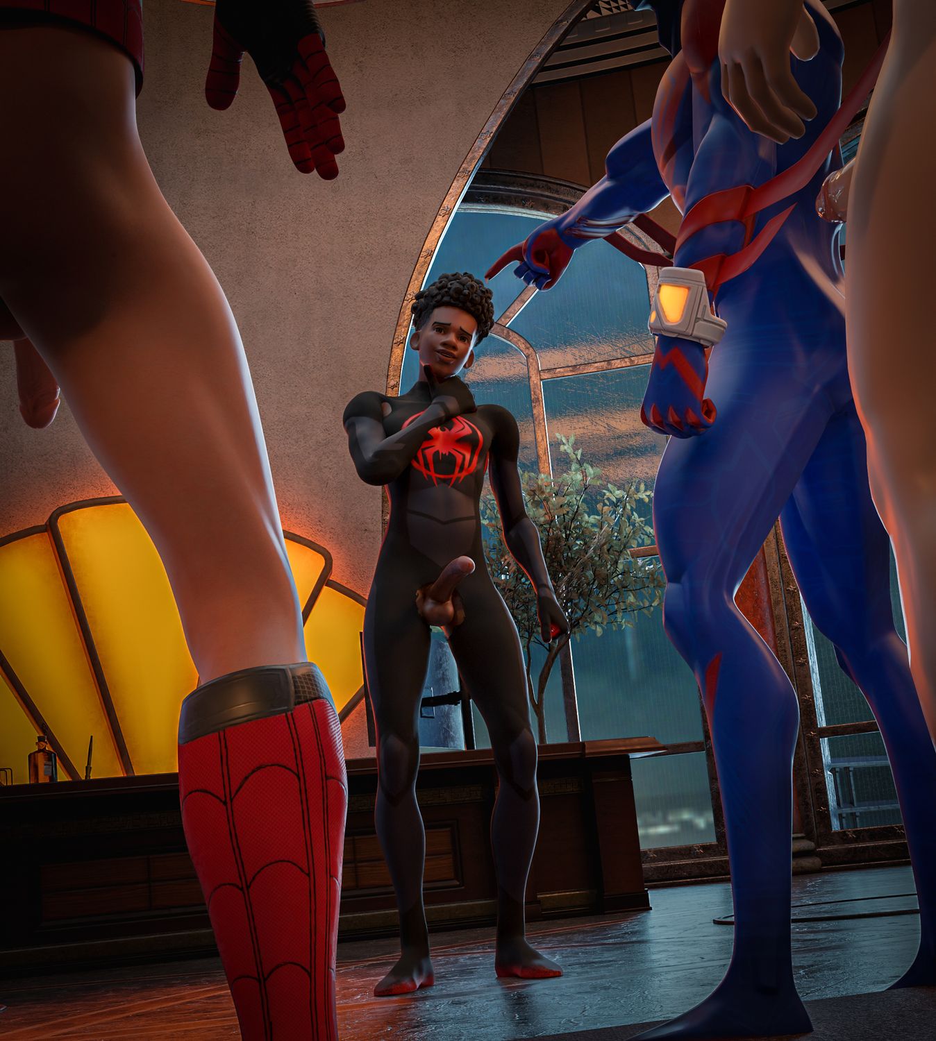 Spider-Man and Miles Morales Gay Sex Gay