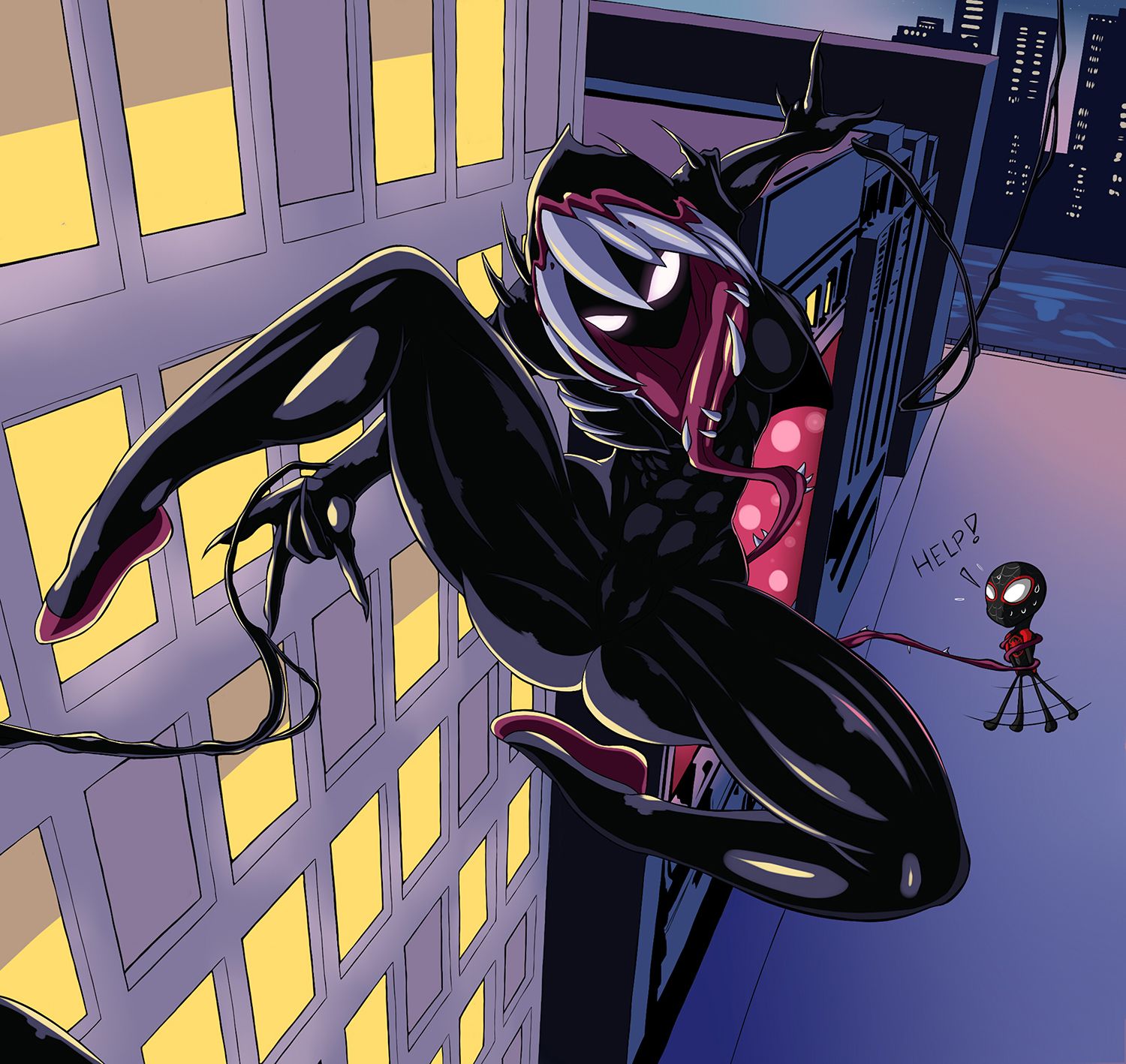 Miles Morales Muscular Female