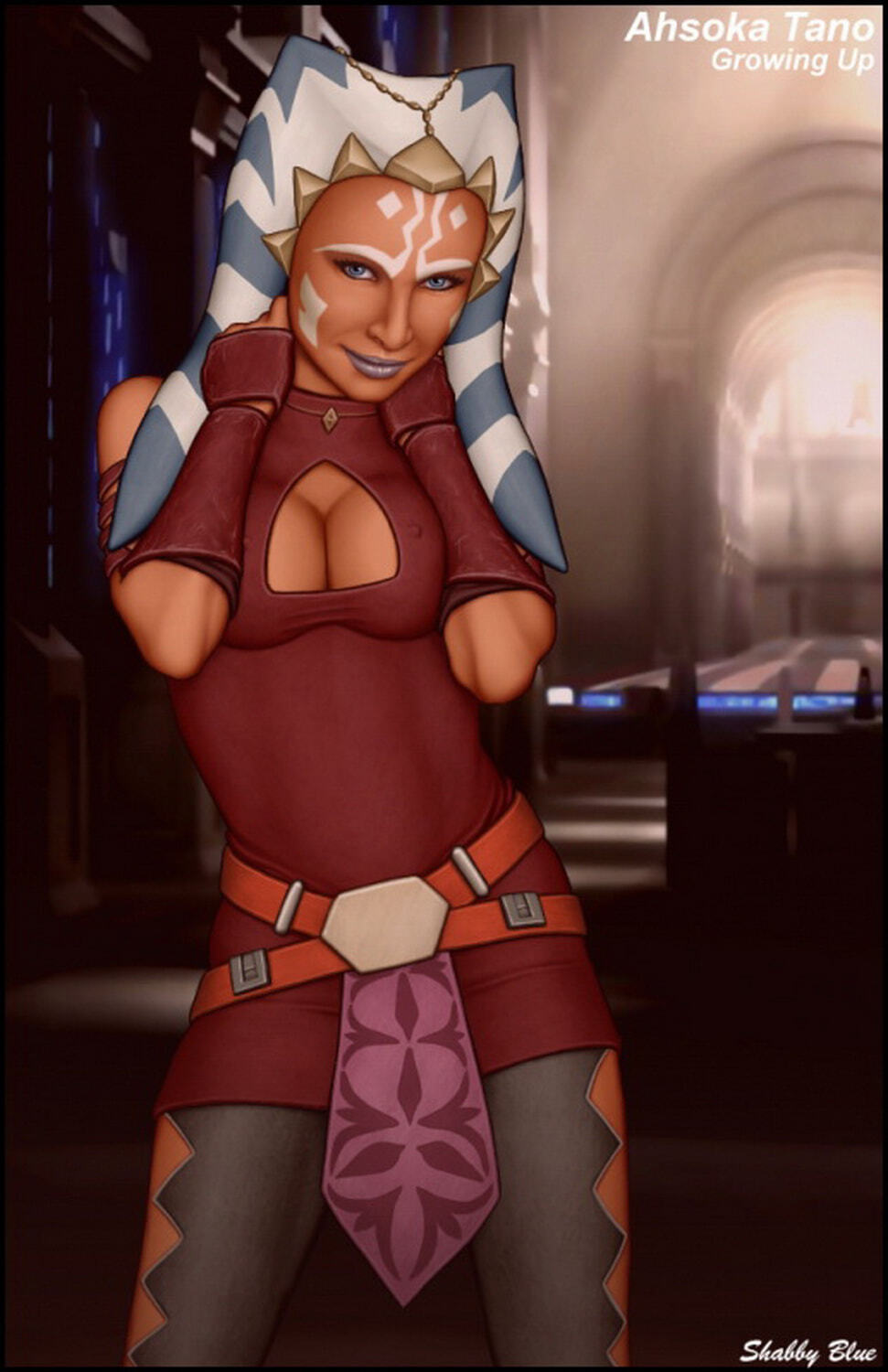 Ahsoka Tano and Jedi Alien Female Only Big Breast Tits