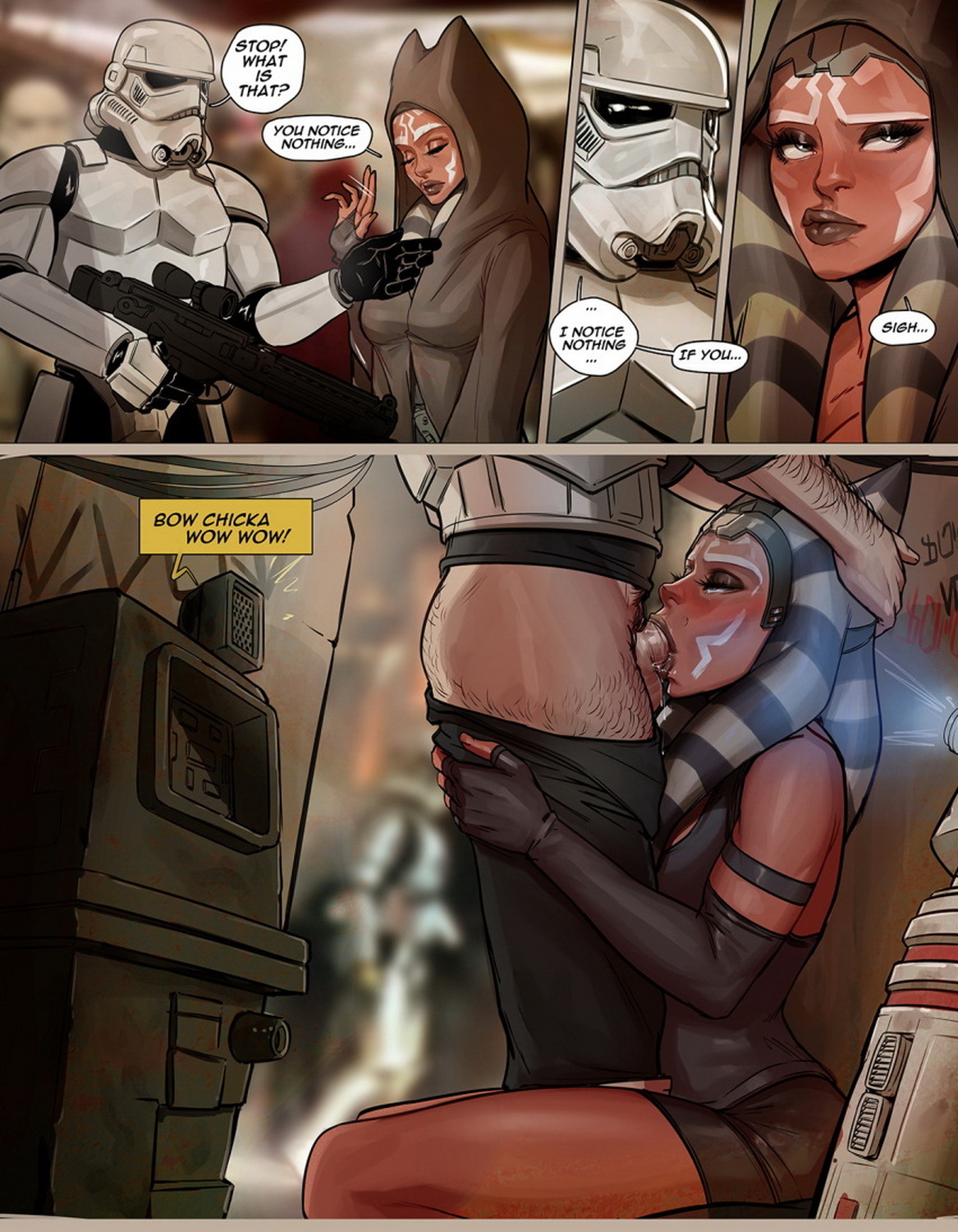 Ahsoka Tano and Jedi Deepthroat Alien Sucking Oral Sex Penis