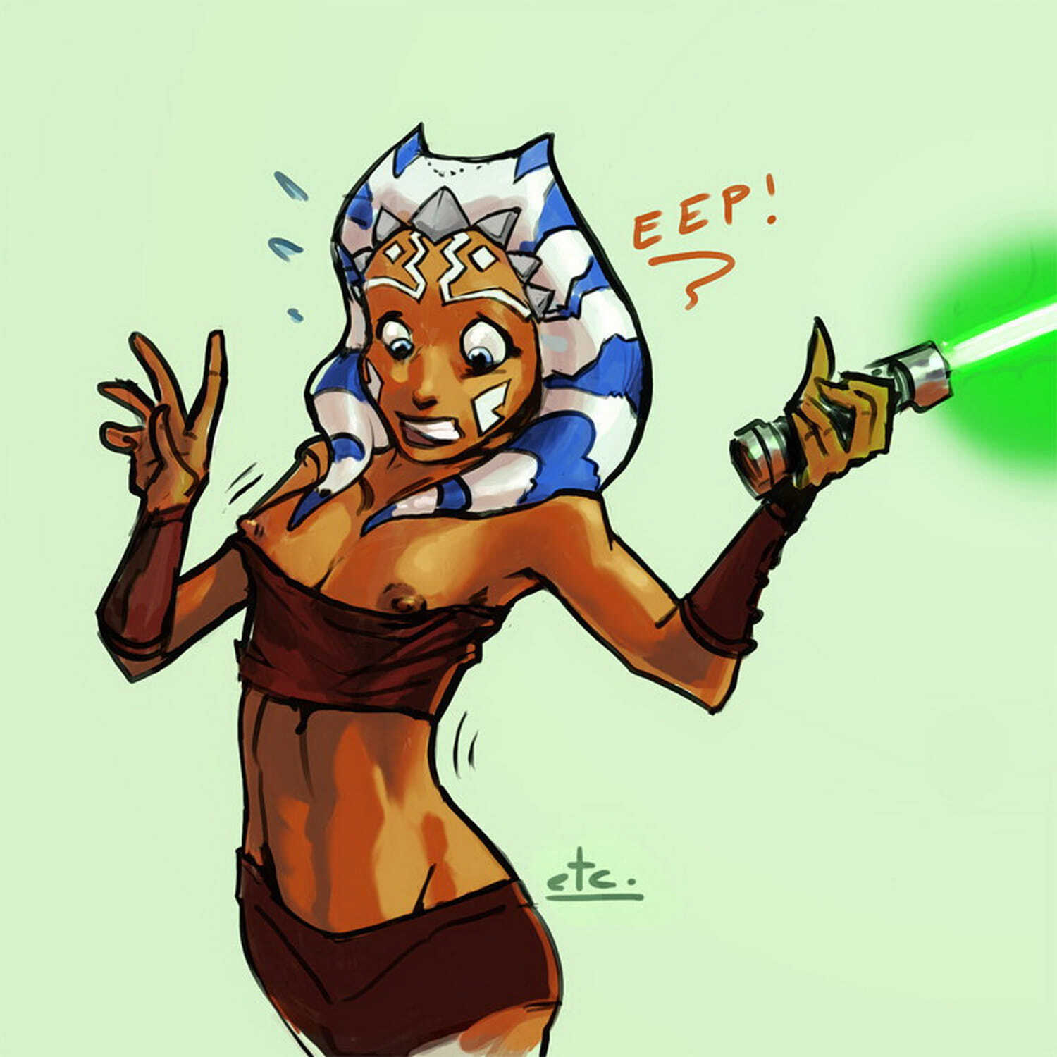 Ahsoka Tano and Jedi Nipples Alien Tits