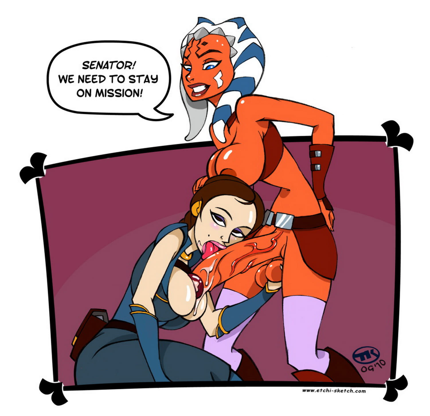 Ahsoka Tano and Jedi Precum Drip Penis Cum Erect Nipples Curvy