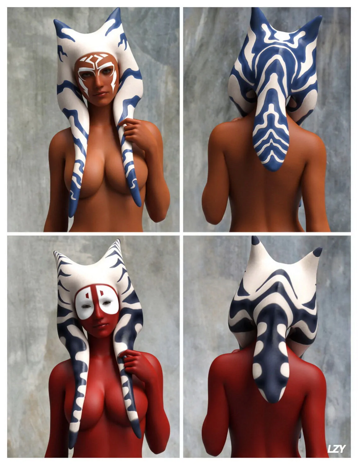 Ahsoka Tano and Shaak Ti Female Only Nude Tits Big Breast
