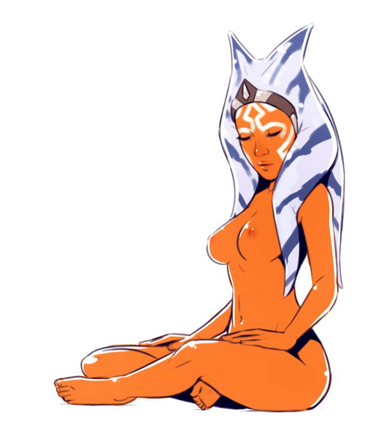 Ahsoka Tano and Togruta Nipples Feet Tits Nude Solo Female Only