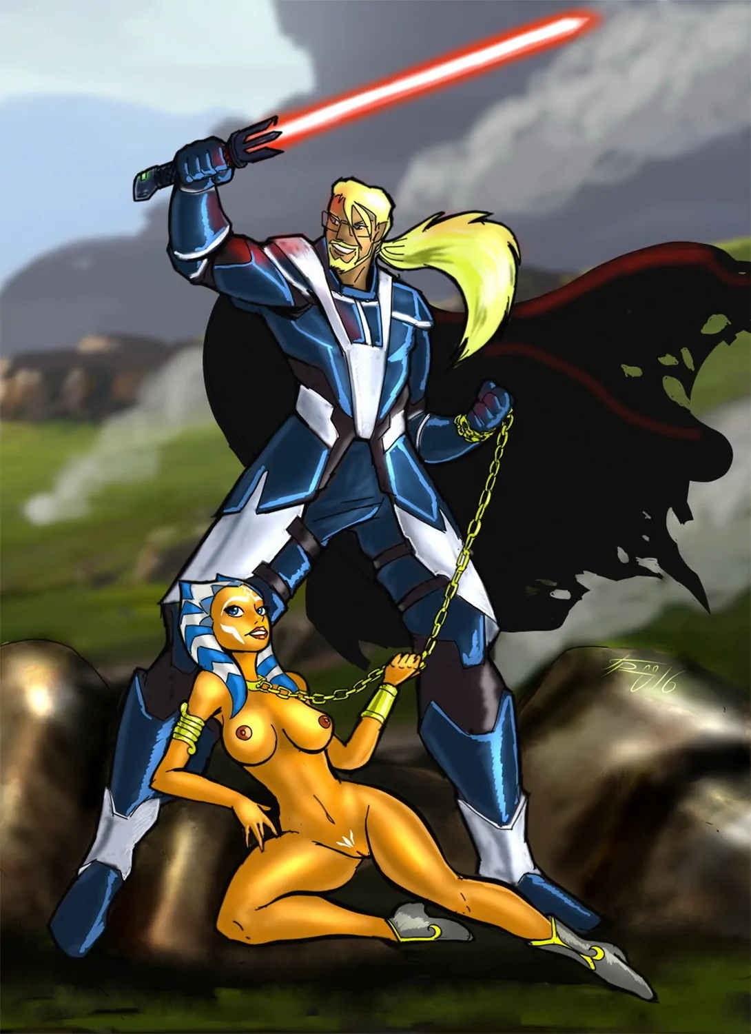 Ahsoka Tano and Togruta Nude Alien Nude Female Blonde Pussy Tits