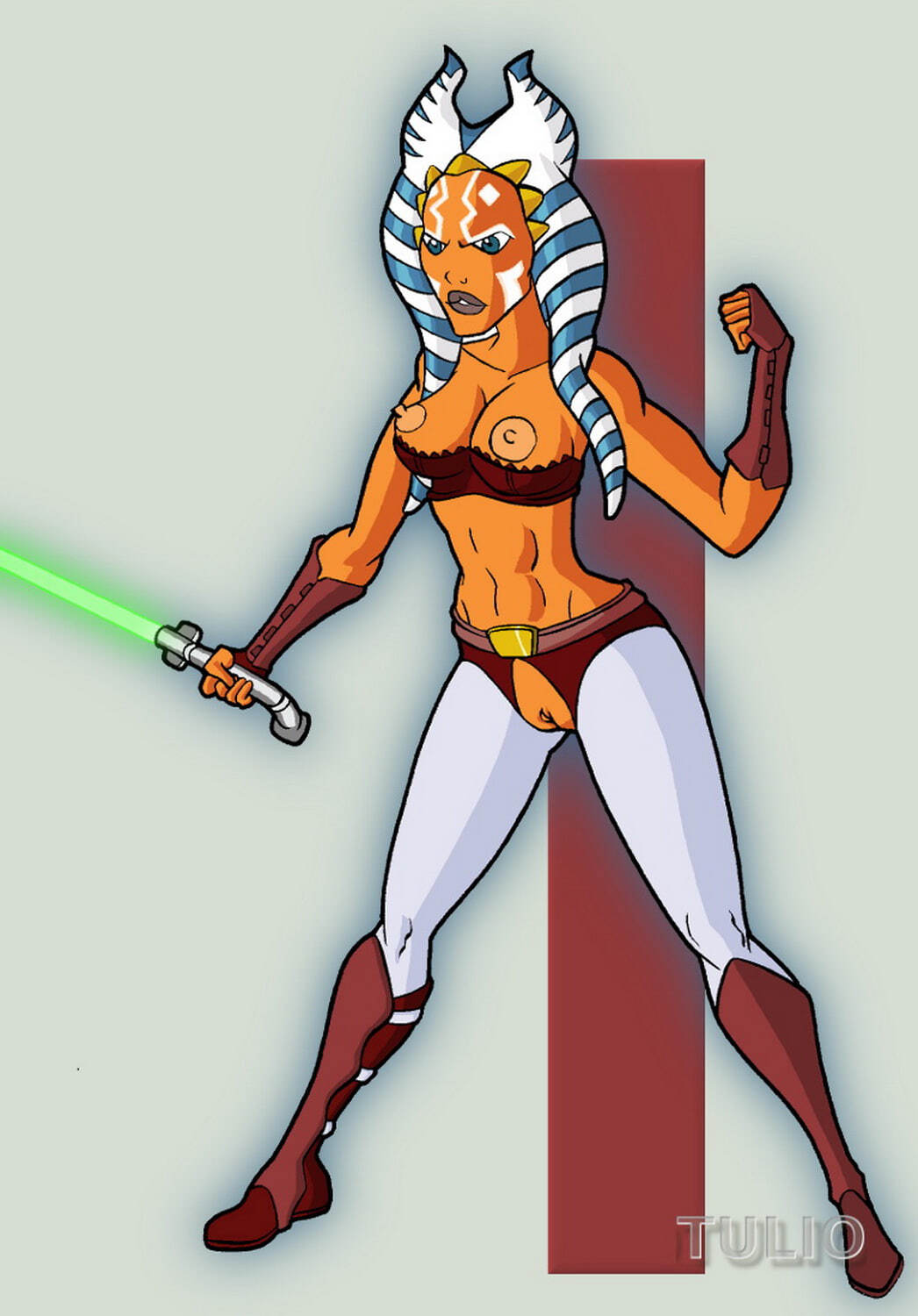 Ahsoka Tano and Togruta Pussy Nipples Tits