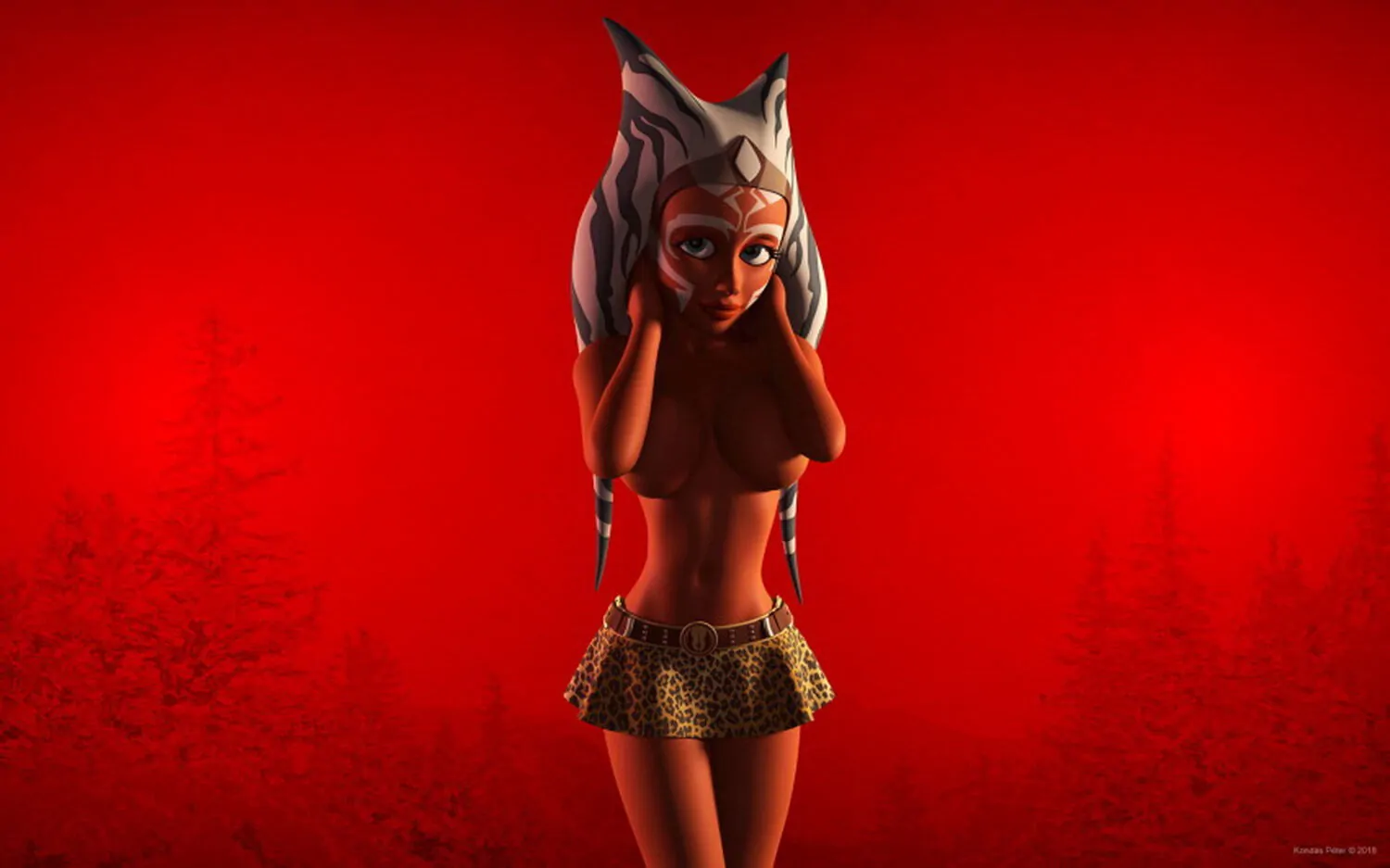 Ahsoka Tano and Togruta Solo Female Alien Solo Busty Posing Curvy