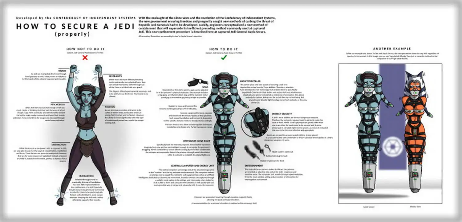 Ahsoka Tano and Togruta Torture Bondage Vibrator Submissive Female