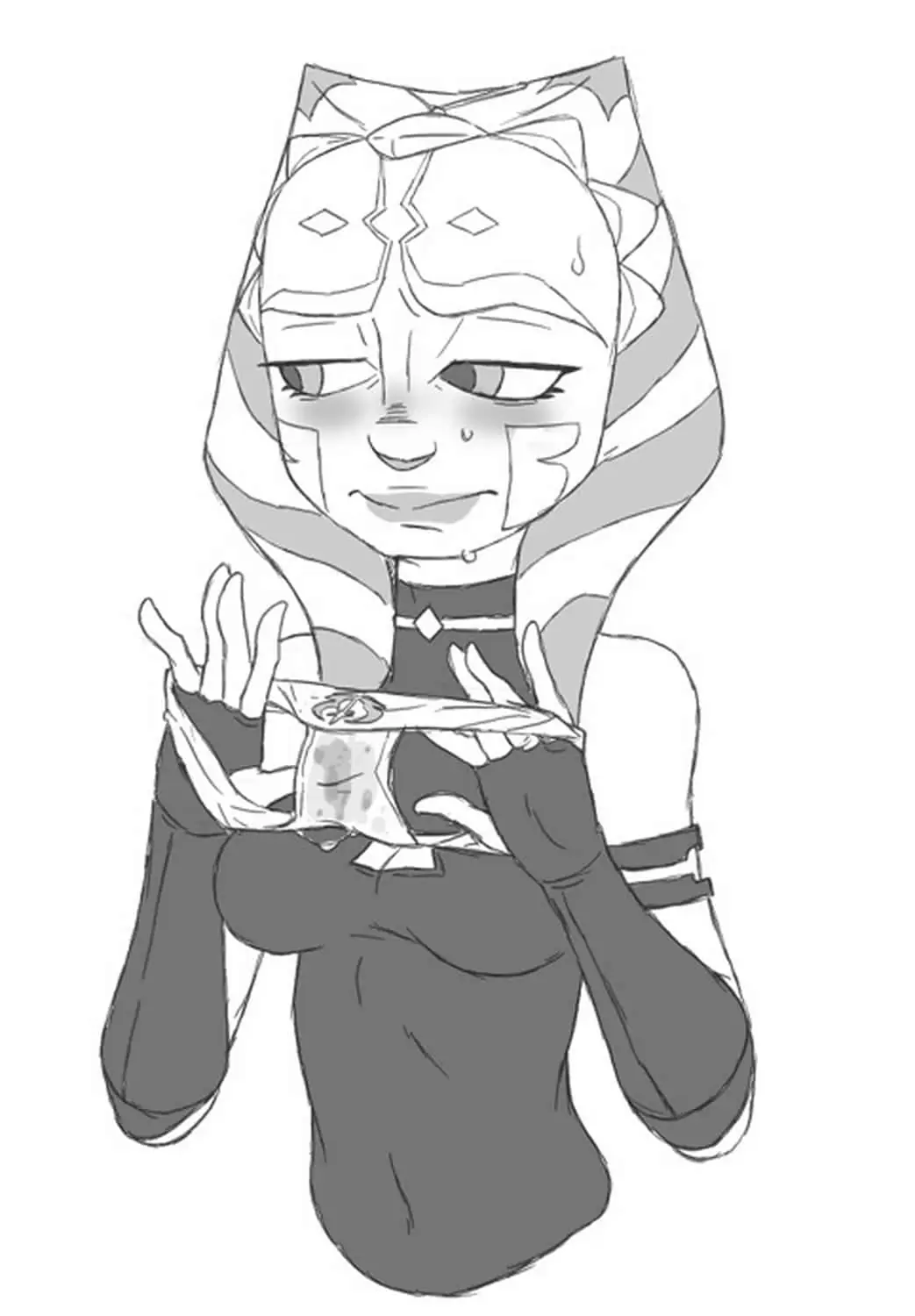 Ahsoka Tano and Togruta Wet Panties Solo Alien Underwear Wet Panties