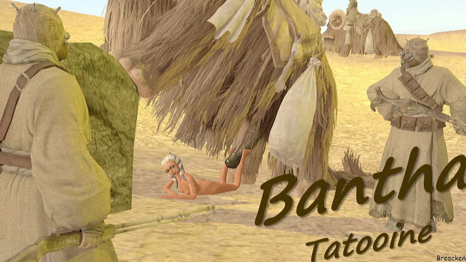 Ahsoka Tano and Tusken Raider Nude Footjob