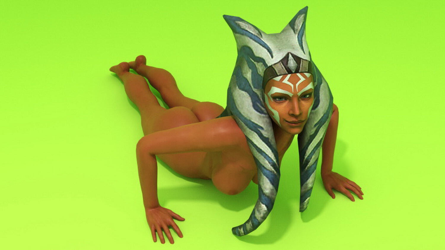 Ahsoka Tano Female Only Nude Big Breast Tits Nipples Solo