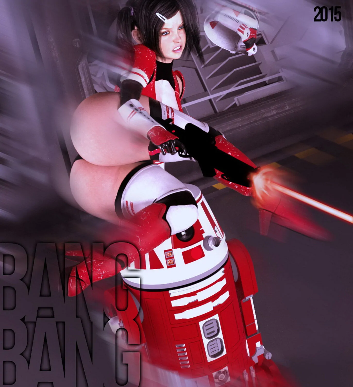 Astromech Droid and Stormtrooper Big Breast Posing Dat Ass Curvy