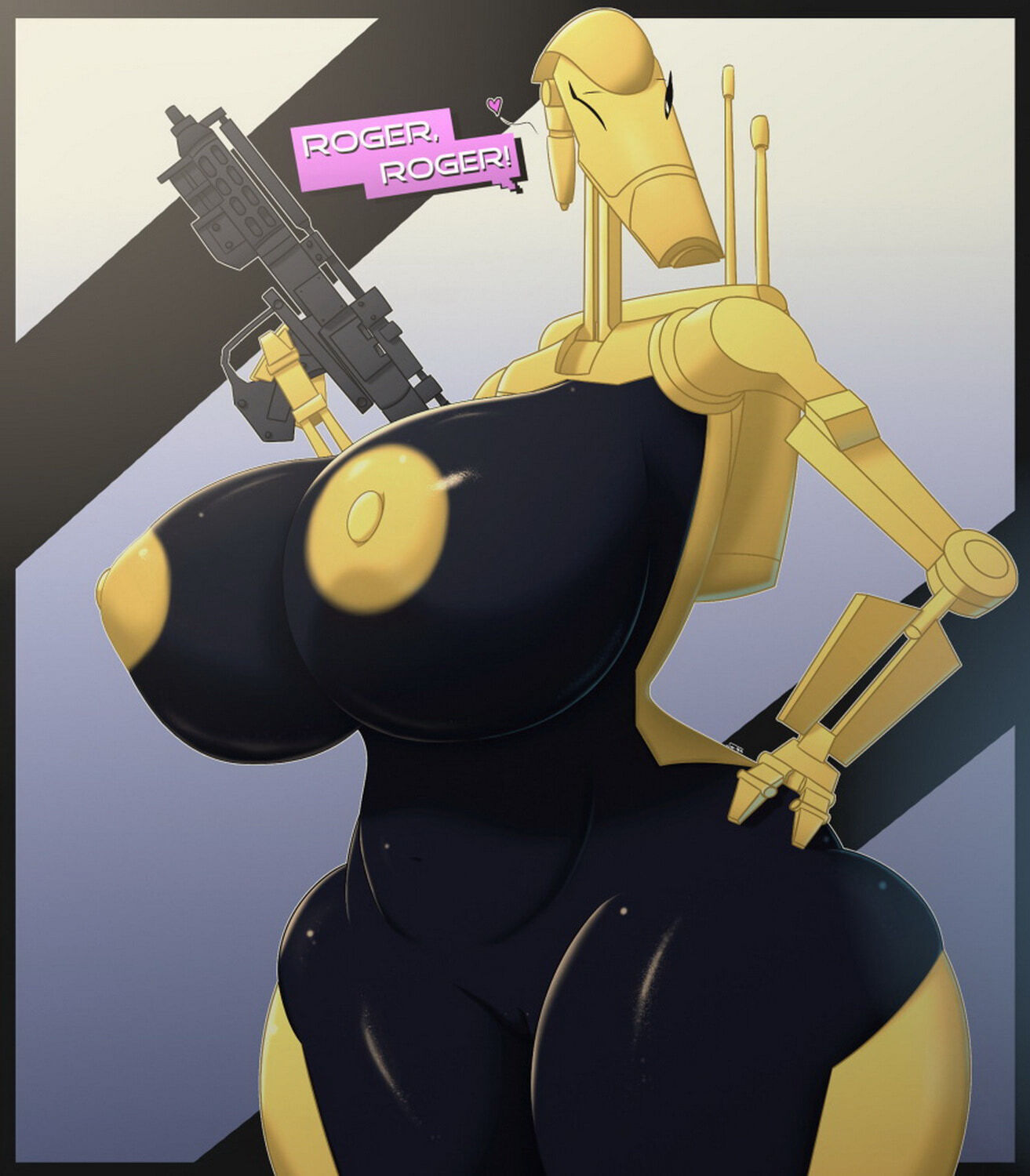 B1 Battle Droid Thicc Pussy Solo Female Nipples Female Only