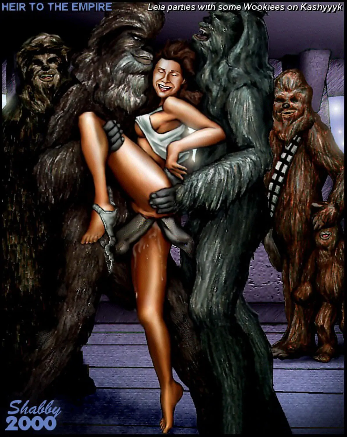 Chewbacca and Princess Leia Organa Hentai XXX