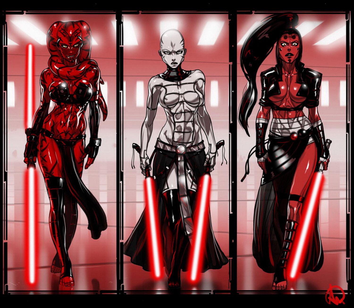 Darth Maladi and Darth Talon Female Only Erect Nipples Busty