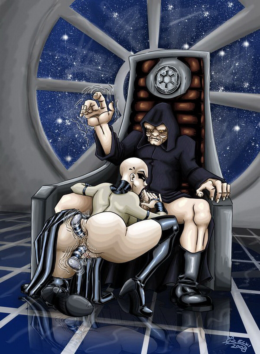 Emperor Palpatine and Asajj Ventress Oral Sex Dildo Alien