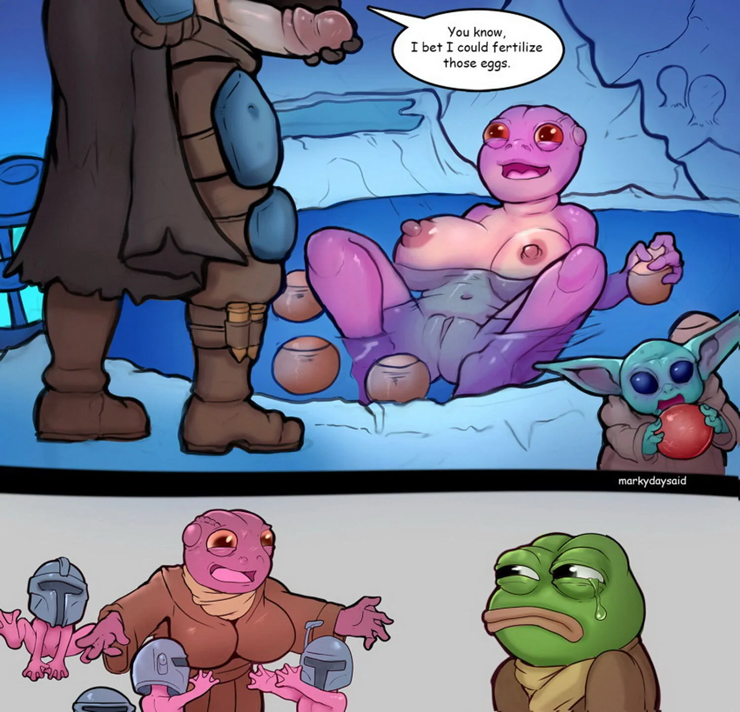 Grogu and Yoda Tits Cheating Wife Alien Big Breast Cuckold