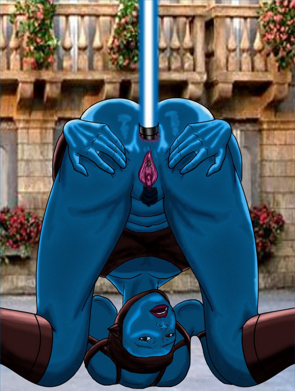 Jedi and Aayla Secura Pussy Masturbation Vagina Pubic Hair Solo