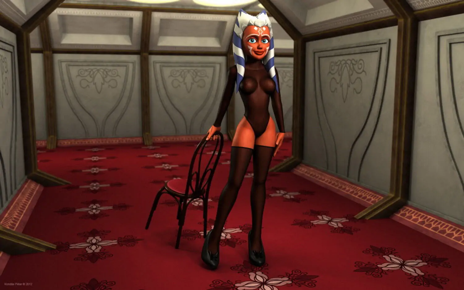 Jedi and Togruta Female Only Alien Solo Female Stockings Posing
