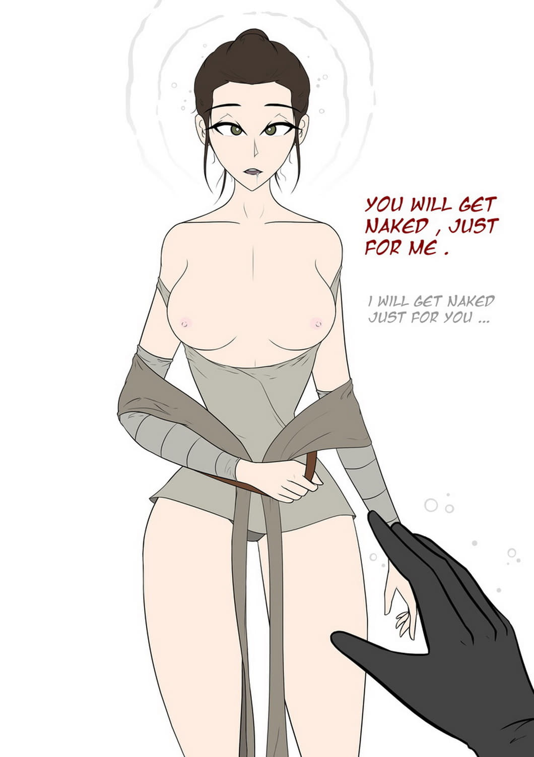 Kylo Ren and Rey Panties Tits Topless Underwear Female Only