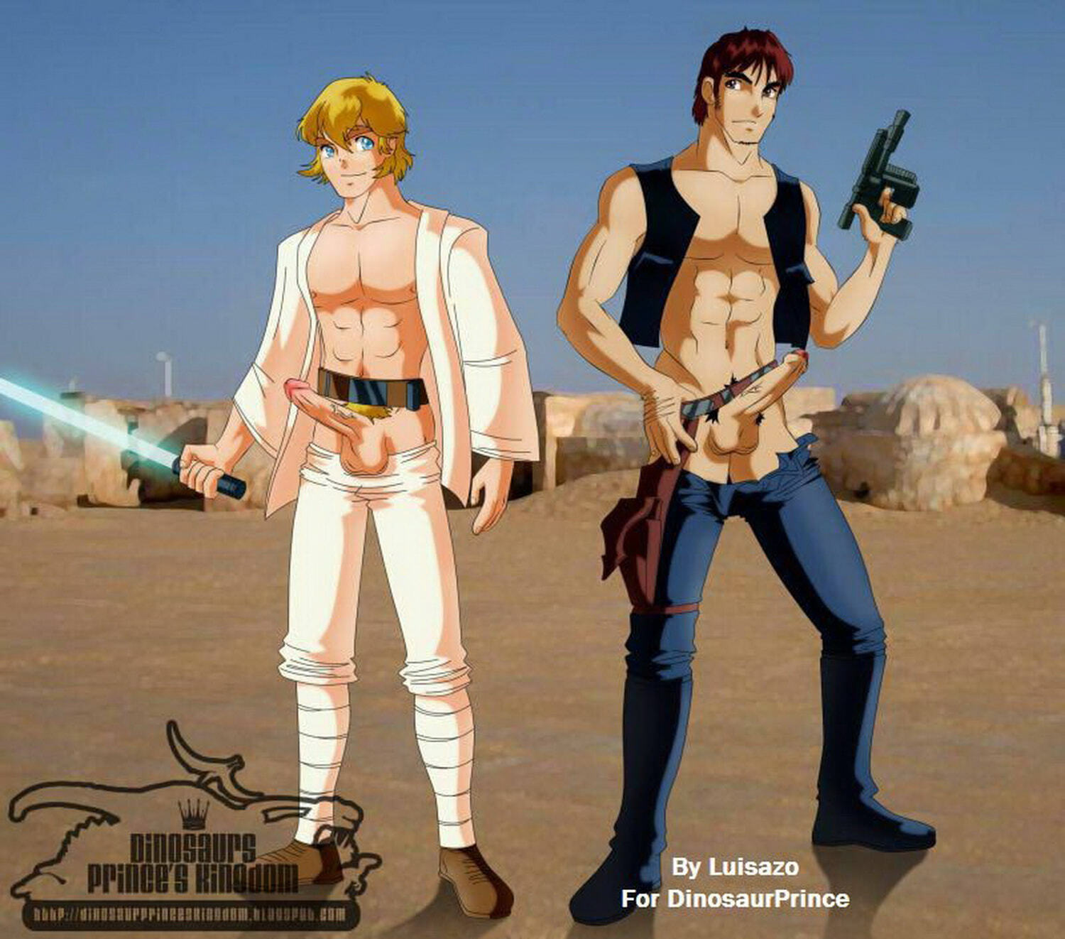 Luke Skywalker and Han Solo Exposed Nipples Blonde