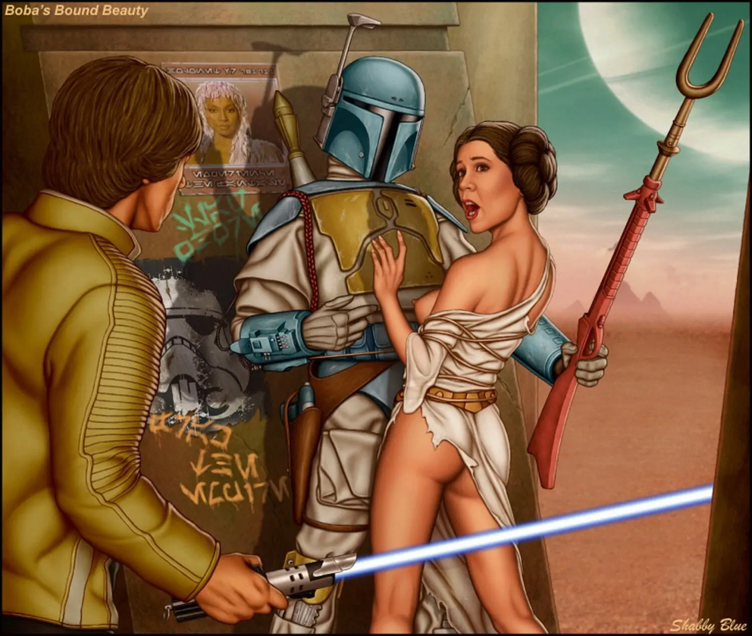 Luke Skywalker and Princess Leia Organa Bondage