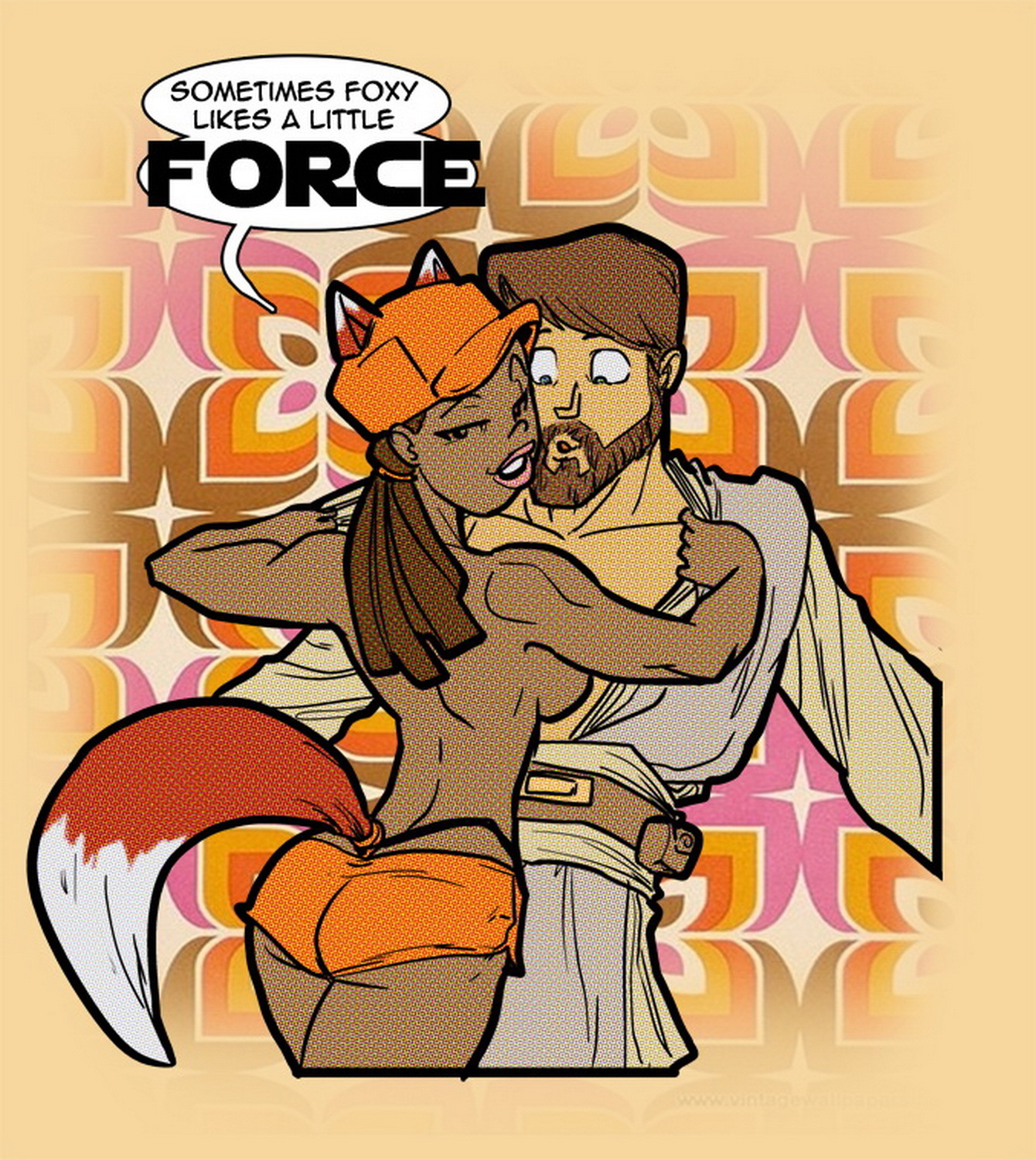 Obi-Wan Kenobi and Foxxy Love Facial Hair Topless