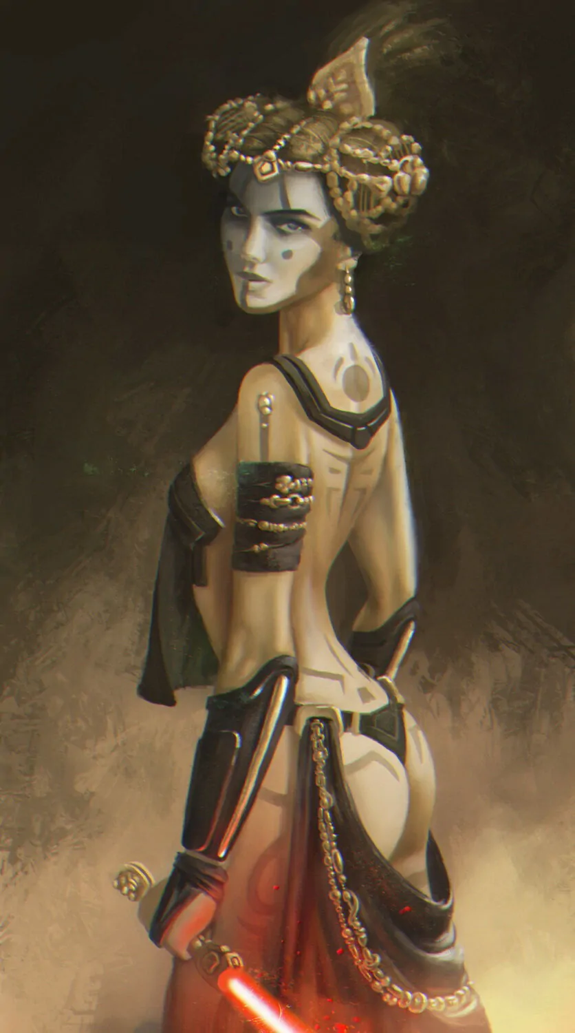 Padme Amidala and Sith Panties Tits Female Only Solo
