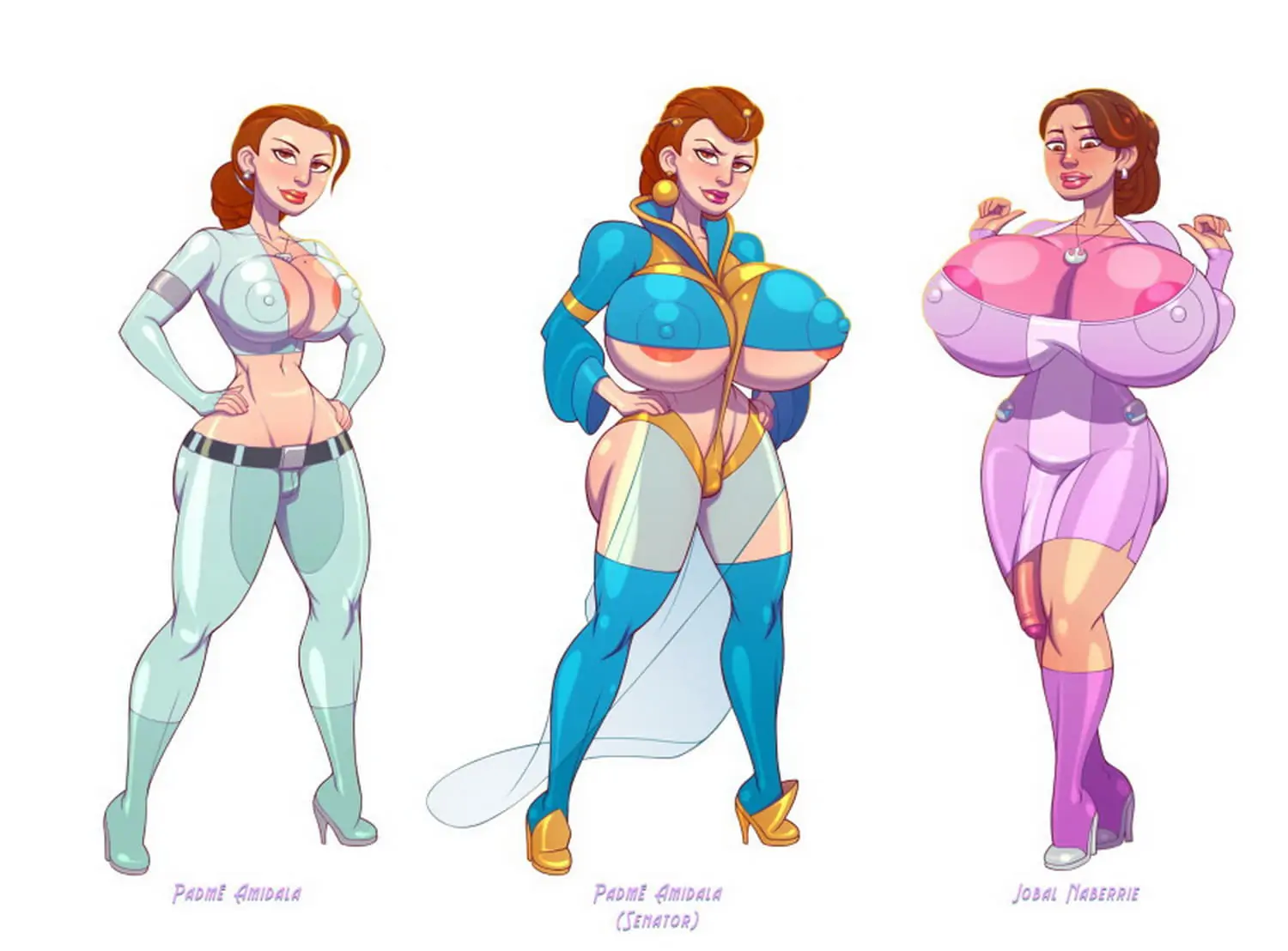 Padme Amidala Big Breast Massive Butt Futanari Erect Nipples