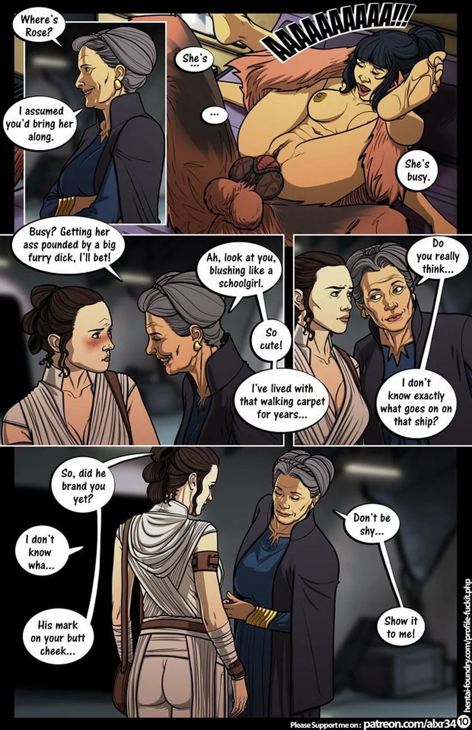 Princess Leia Organa and Chewbacca Tits Anal Sex