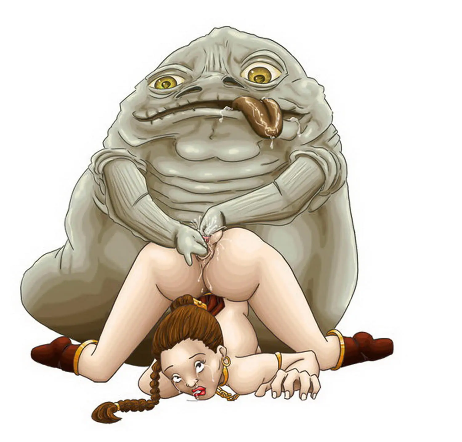 Princess Leia Organa and Jabba The Hutt XXX Hentai Hardcore