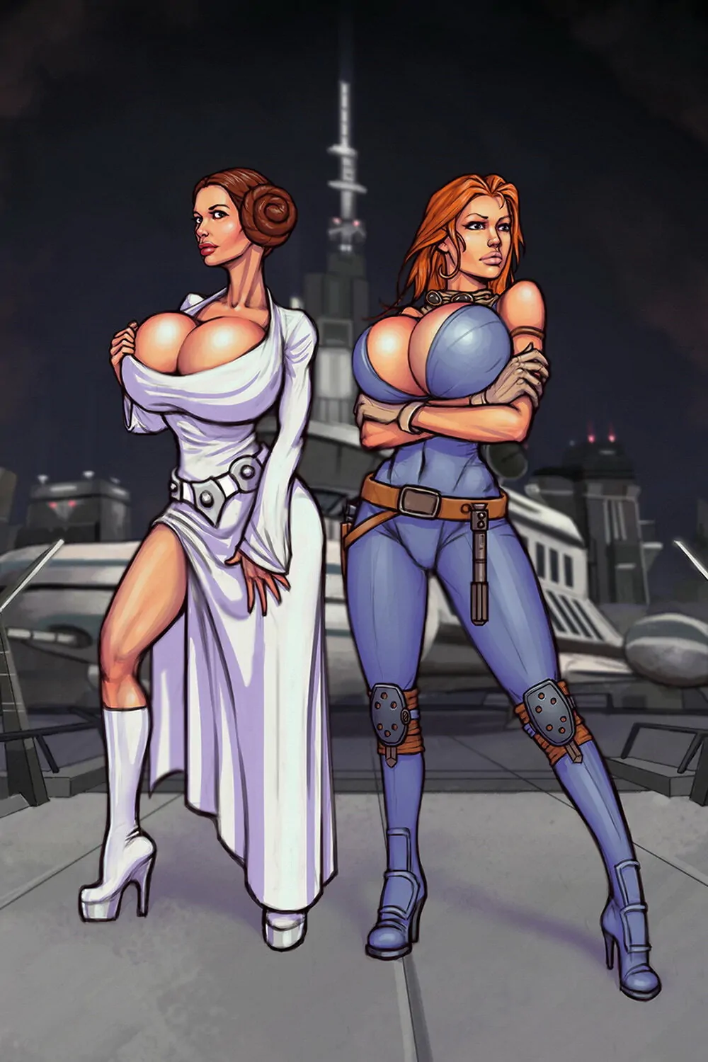 Princess Leia Organa and Mara Jade Princess Female Only Posing