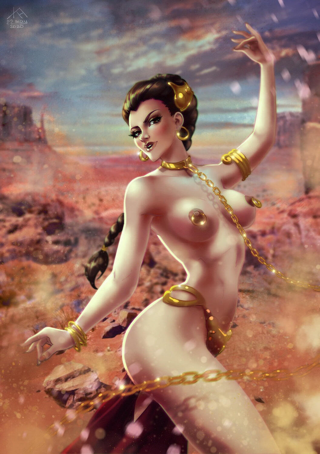 Slave Leia Submissive Female Erect Nipples