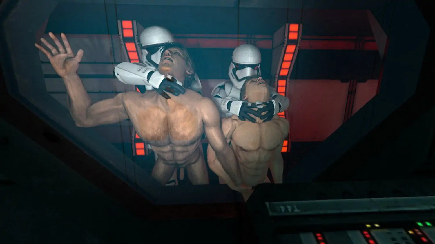 Stormtrooper and Han Solo Anal Sex Gay Erect Nipples