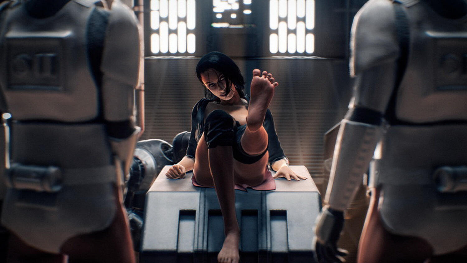 1500px x 844px - Stormtrooper and Second Sister Foot Fetish Feet Threesome Gangbang > Your  Cartoon Porn