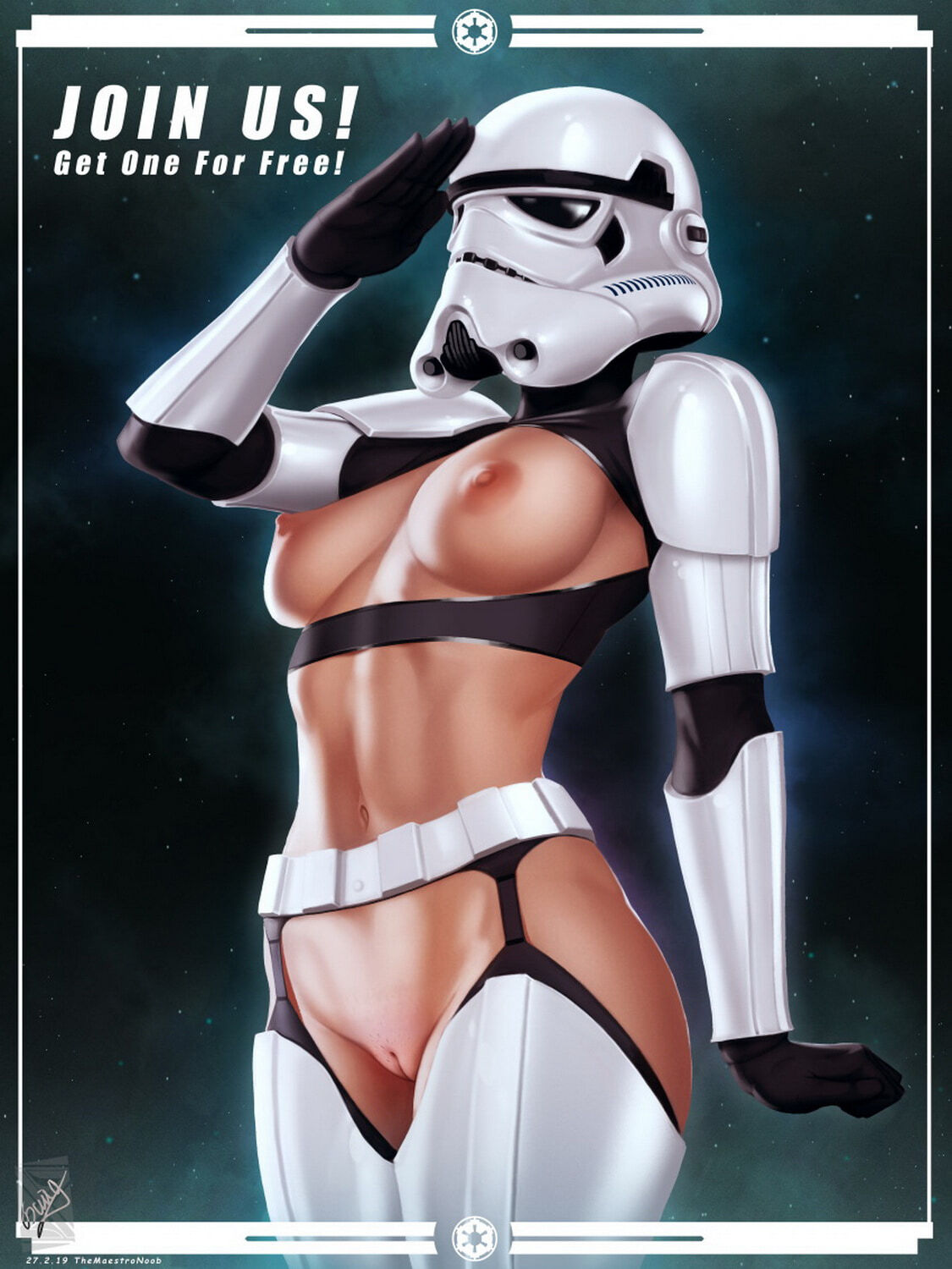 Stormtrooper Tits Female Only Nipples Pussy Solo Female Solo