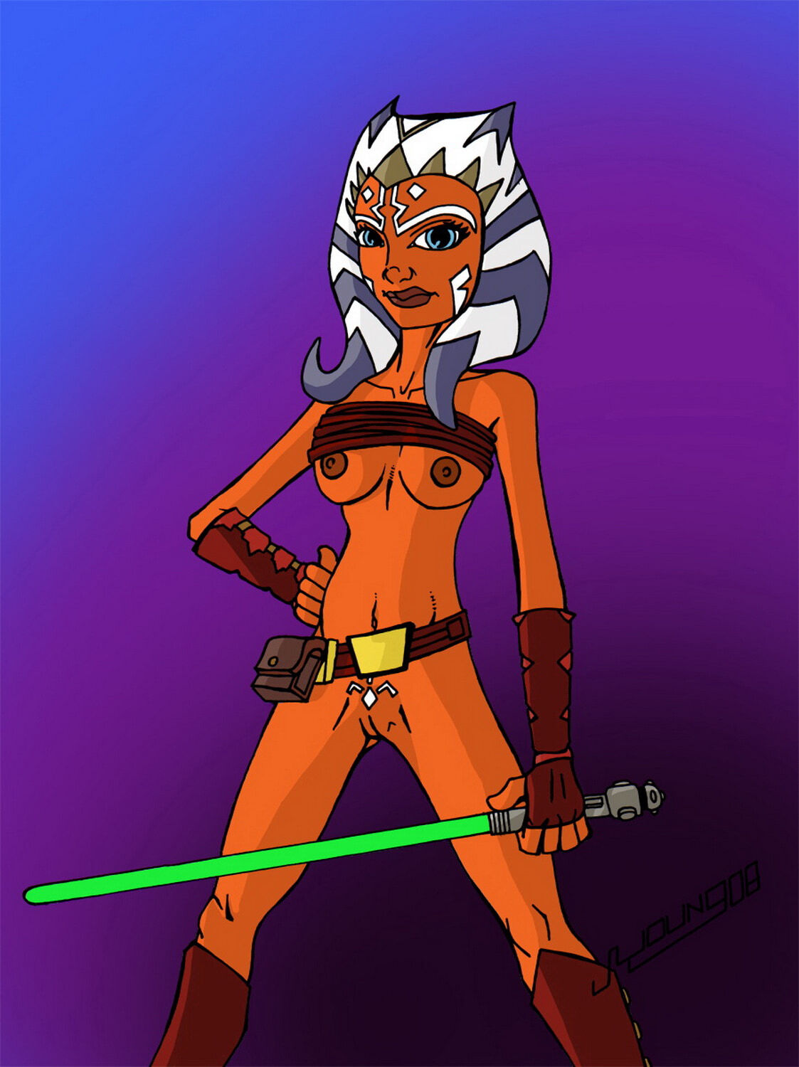 Togruta and Ahsoka Tano Big Breast Female Only Solo Nipples Tits