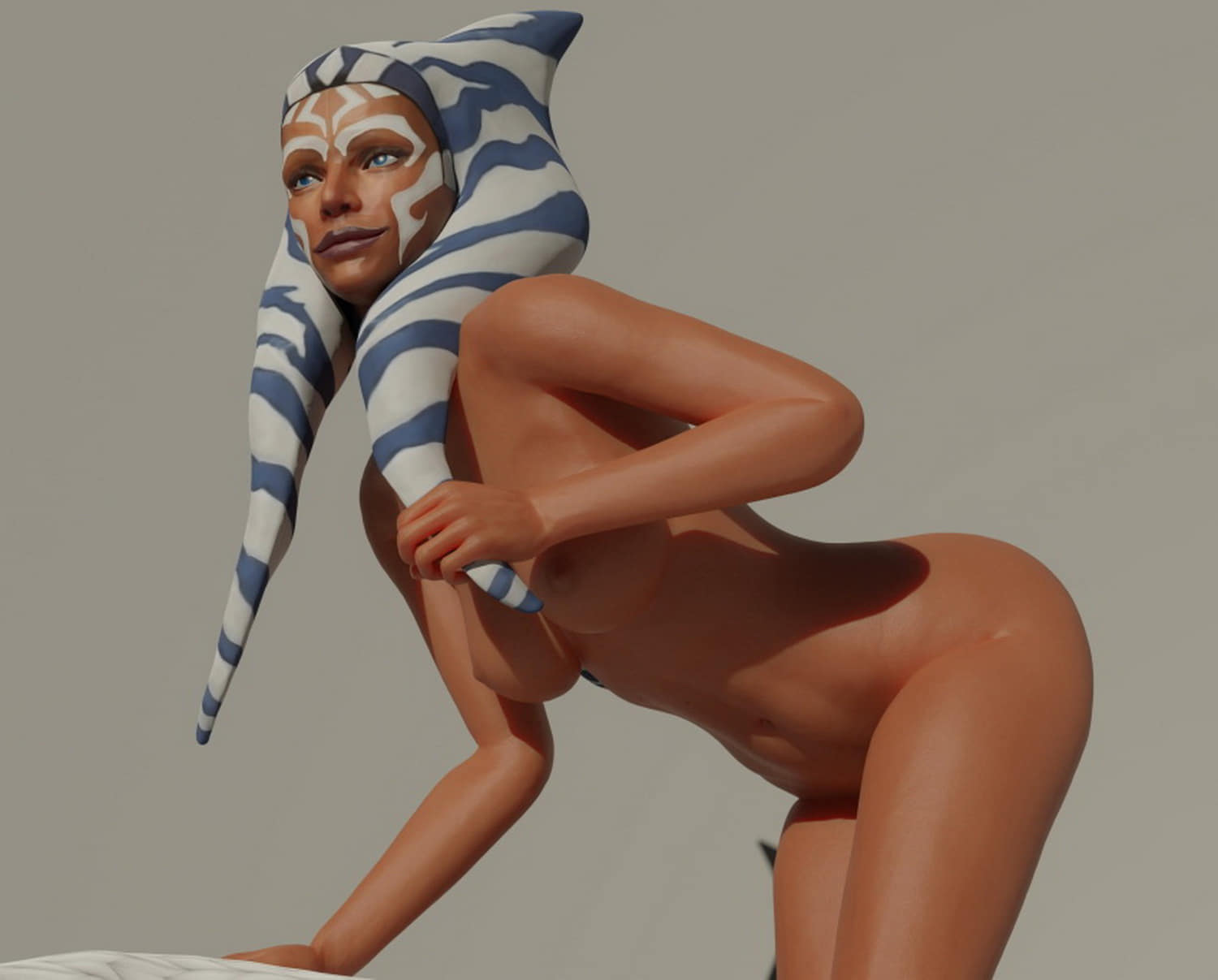 Togruta and Ahsoka Tano Curvy Solo Nipples Tits Posing Alien