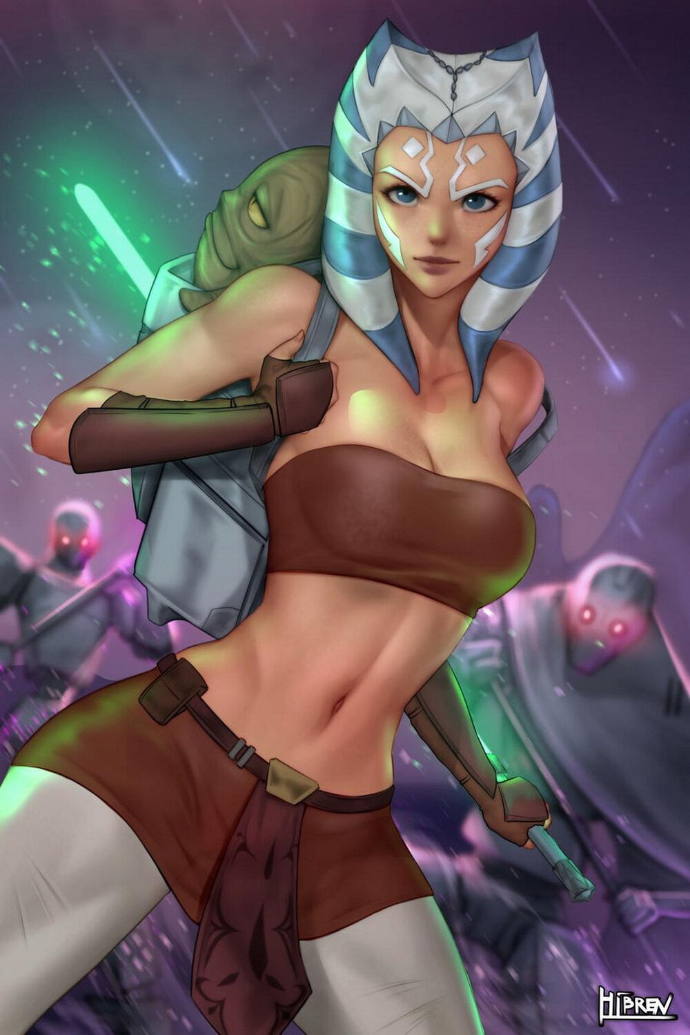 Togruta and Ahsoka Tano Tits Muscular Stockings