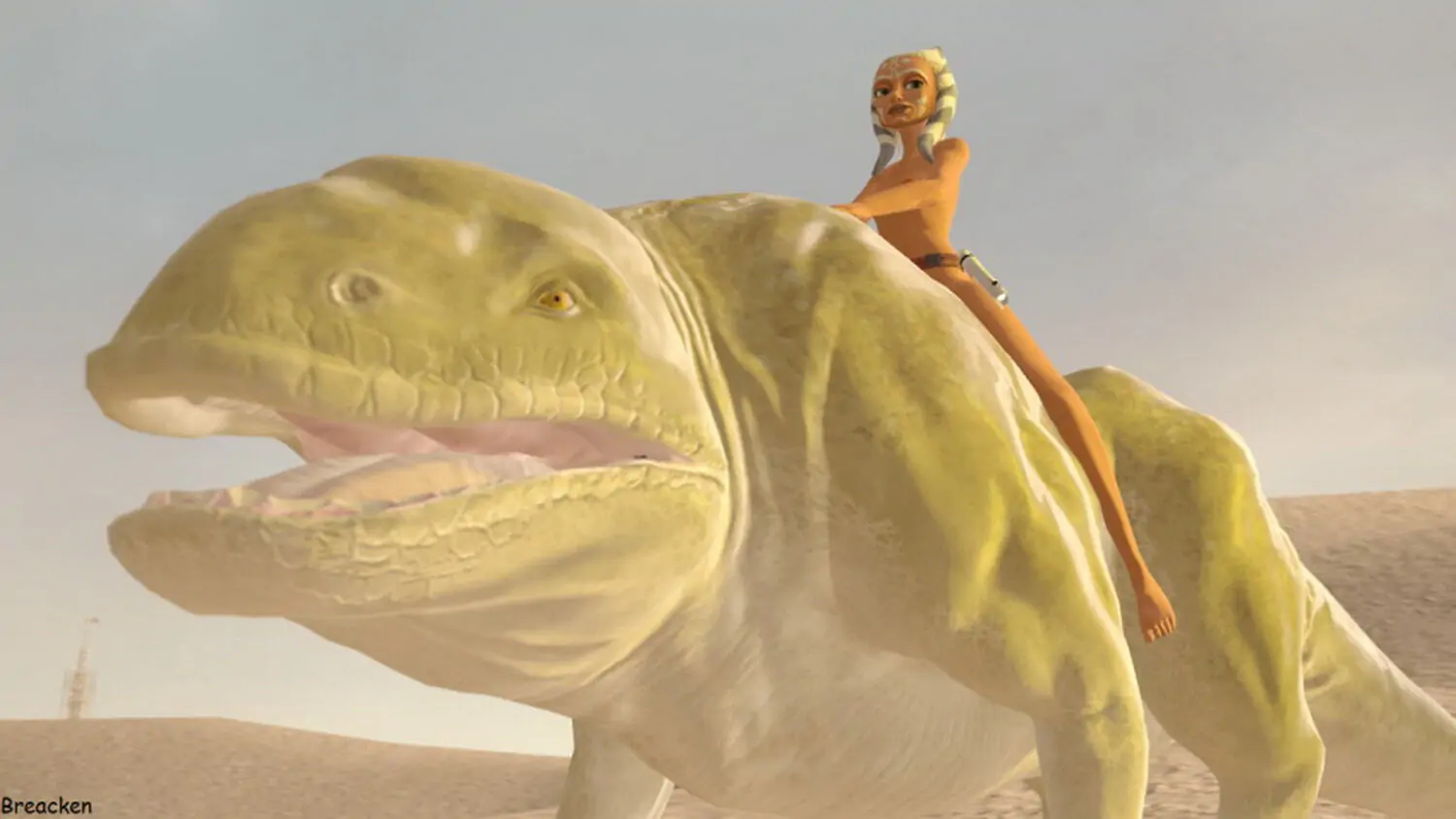 Togruta and Dewback Nude