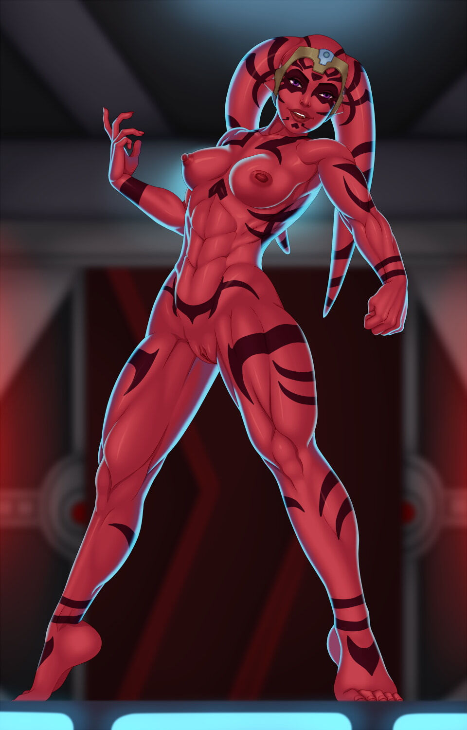 Twi’Lek and Darth Talon Female Only Muscle Muscular Pussy Nipples