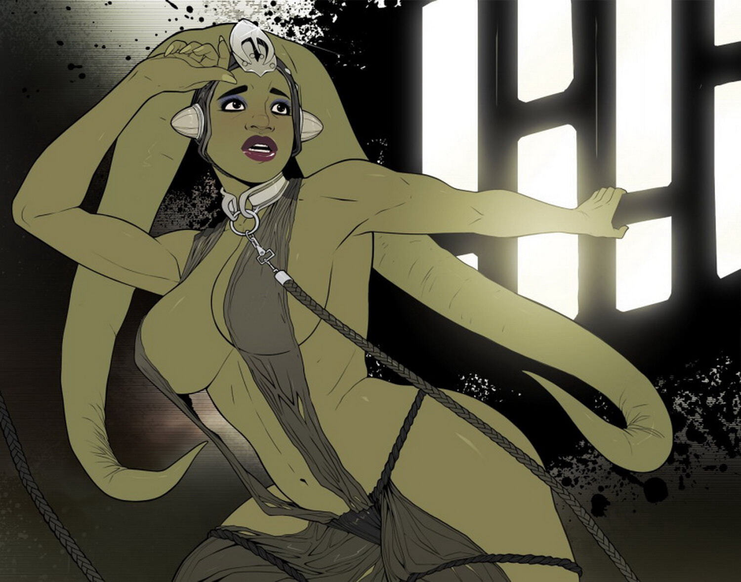 Twi’Lek and Oola Armpit Fetish Tits Female Only Solo Big Breast