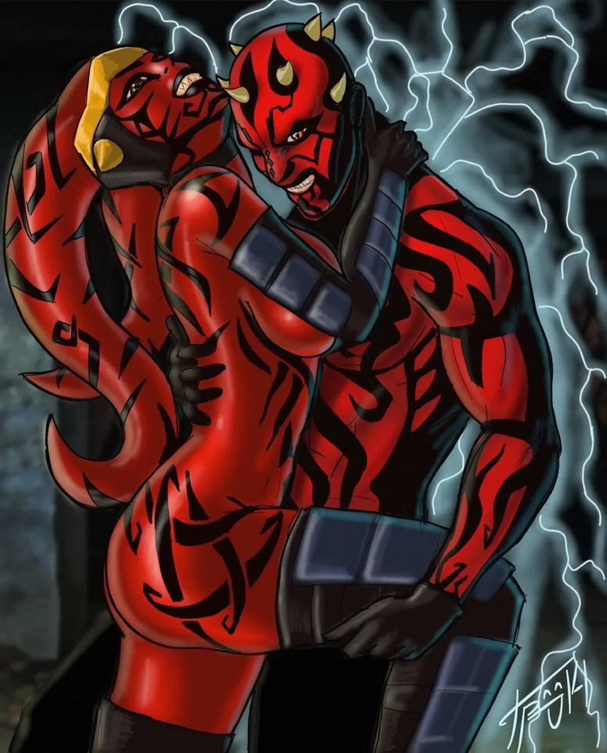 Zabrak and Darth Maul Nude Alien